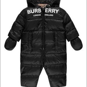 Burberry Kids Baby Black Snowsuit. Excellent condition, worn once.